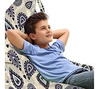 ABAKUHAUS etnico Sedia per Custodia per Giocattoli, Marocchino Paisley Motif, Conservazione di Animali Imbalsamati ad alta Capacità, Multicolore