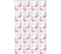 ABAKUHAUS Fenicottero Tenda da Doccia, Geometrico, Tessuto Set di Decorazioni per il Bagno con Ganci, per la vasca da bagno, 120 x 180 cm, Pesca Bianco Rosa