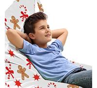 ABAKUHAUS Gingerbread Man Sedia per Custodia per Giocattoli, Candy Red Star, Conservazione di Animali Imbalsamati ad alta Capacità, Sabbia Marrone Arancione
