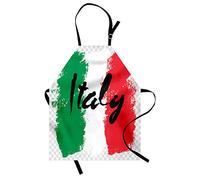 ABAKUHAUS Italia Grembiule, Bandiera italiana Grunge colorato, Comodo per la Cucina, Unisex con Collo Regolabile per Cucinare, 67 cm x 80 cm, Multicolore