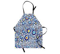 ABAKUHAUS Malocchio Grembiule, turca tradizionale, Comodo per la Cucina, Unisex con Collo Regolabile per Cucinare, Confezione da 2-67 cm x 80 cm, Arancione Giallo Blu