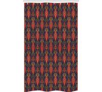 ABAKUHAUS modello turco Tenda da Doccia, Orient Melograni, Tessuto Set di Decorazioni per il Bagno con Ganci, per la vasca da bagno, 120 x 180 cm, Corallo Scuro Indaco