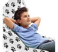 ABAKUHAUS Orma di Zampa Sedia per Custodia per Giocattoli, Puppy Kitten Cane e gatto, Conservazione di Animali Imbalsamati ad alta Capacità, Grigio scuro e bianco