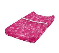 ABAKUHAUS Rosa caldo Fodera per Fasciatoio, Primavera Flourish Bloom, Fodera Morbida per Fasciatoio per Pannolini con Fori Fibbia di Sicurezza, Hot Pink Bianco Viola