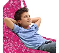 ABAKUHAUS Rosa caldo Sedia per Custodia per Giocattoli, Primavera Flourish Bloom, Conservazione di Animali Imbalsamati ad alta Capacità, Hot Pink Bianco Viola