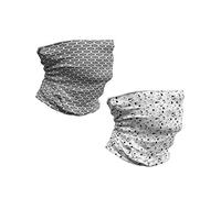 ABAKUHAUS Scaldacollo Set di 2, Honeycomb Geometrica Cristalli Ink Drawn, Nero