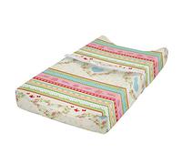 ABAKUHAUS Shabby Flora Fodera per Fasciatoio, Country Rose Hearts, Fodera Morbida per Fasciatoio per Pannolini con Fori Fibbia di Sicurezza, Multicolore