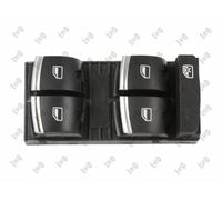 ABAKUS Interruttore Alzacristalli 135-05-008 4 Pulsanti 10 poli Cromo/Nero