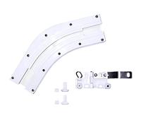 ABALON Angolo per Binario Motorizzato per Tende, 90º o 135º, Bianco, con Master Carrier articolata, Binario Curvo (135º)
