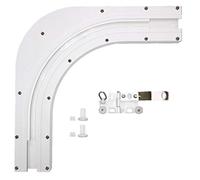 ABALON Angolo per Binario Motorizzato per Tende, 90º o 135º, Bianco, con Master Carrier articolata, Binario Curvo (90º)