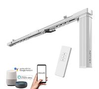 ABALON Binario Motorizzato per Tende, Motore WiFi Compatibile con Alexa, Google Home e App Mobile Tuya Smart, Telecomando, Larghezza fino a 5 metri, Bianco