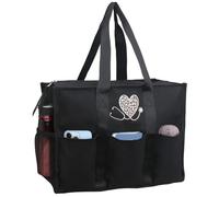 ABAMERICA Borse da infermiera per lavoro, borsa infermieristica, tasche multiple, impermeabile, cerniera superiore, borsa clinica per studenti infermieristici, Medium