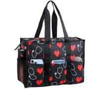 ABAMERICA Borse da infermiera per lavoro, borsa infermieristica, tasche multiple, impermeabile, cerniera superiore, borsa clinica per studenti infermieristici, Medium