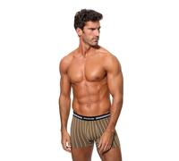 Abanderado Bóxer cerrado Técnico Cintura Suave, Boxer Chiuso Uomo, Kaki Rayas,