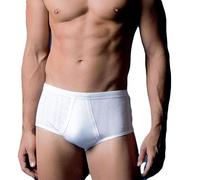 Abanderado, Braslip traforato aperto in cotone., bianco, L