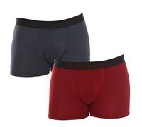 Abanderado Confezione da 2 Boxer Sensitive bambù A0C7M per Uomo, Grigio-Granata, XXL