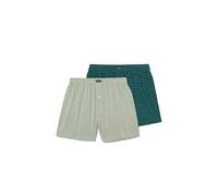 Abanderado Pack Bóxer Punto Esenciales Estampados Boxer a Maglia, Mix Verde, 48 (Pacco da 2) Uomo