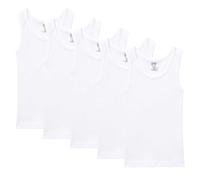 Abanderado Pack Magliette di Bretelle Sport Junior Cotone 100% Bambino x5, bianco, 12 anni