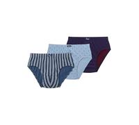 Abanderado Slip Semicorto Essenziali Stampe, Granato-Blu, L (Pacco da 3) Uomo