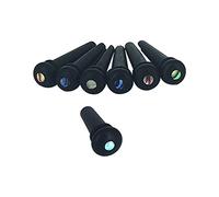 Abanlone Dot - Perni per ponte chitarra, terminali di ricambio, per chitarra acustica, colore nero