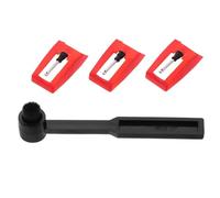 Abaodam 1 Impostato ago del fonografo kit puntina e spazzola accessori audio pulitore puntina pennello in vinile accessori per giradischi kit di pulizia per vinile pulisci stilo plastica