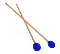 Abaodam 1 Paio Martello di filato percussioni martelletto martelli ragazzo acero lana maniglia bacchette per marimba mano impugnatura martello a percussione tamburo Drumstick Acrilico Blue