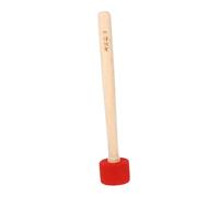 Abaodam 1 Pc Bastoncino da ciotola martello di campane tibetane bastoncini per campane tibetane the sound stik attrezzi cuoio mazza avvolta nella campana tibetana stoffa rosso