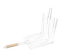 Abaodam 1 Pezzo Griglia per barbecue griglia in acciaio cremagliera accessori per grigliate cesto di pesce barbecue reti alimentari per esterni Acciaio inossidabile Black Colore Casuale