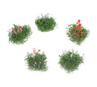 Abaodam 1 scatola Cluster di Fiori Artificiali Miniatura per Decorazioni DIY Mini Fiori Finti per Paesaggi in Miniatura Modelli Architettonici e Tavoli di Sabbia