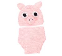 Abaodam 1 Set Abbigliamento All'uncinetto a Mano Vestiti a Maglia Per Bambini Costume Da Maialino Costume Da Foto Per Bambini Abito Lana Vergine Vestiti Messi Capi Di Abbigliamento Neonato
