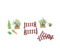 Abaodam 1 Set Accessori del agricola recinzione scherma arredamento realistico in mini fattoria gioca al giocattolo della fattoria recinto del giardino delle fate plastica