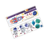 Abaodam 1 Set Adesivo Da Parete Righello Di Proiettore Proiettore Luce Notturna Planetario Navicella Spaziale Neon Galassia Guidato Proiettore Luminoso Astronauta Film Pvc Colorful