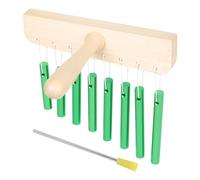 Abaodam 1 Set Di Campanelli Da Meditazione In Legno A 8 Toni Campanelli Da Meditazione Strumenti A Percussione Con Mazzuolo Per Insegnanti Gestione Della Classe Yoga Verde
