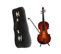 Abaodam 1 Set Modello Di Violino Vetrina Per Bambole Ornamenti Musicali Per L'albero Di Natale Violino Per Bambini 5 Ai 9 Anni Caso Di Miniature Metallo Filo Di Rame Scultura Bambino
