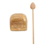 Abaodam 1 Set pesce di legno giocattoli blocco del tempio giocattolo strumenti musicali delicato battente di legno battente di legno creativo piccolo strumento statua di Buddha