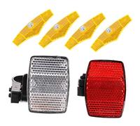 Abaodam 1 set Riflettori per Anteriori e Posteriori Kit Sicurezza per Notturno Riflettori per Ruote Bici Compatibile con Biciclette e Mountain Bike