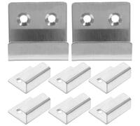 Abaodam 10 Ganci in Acciaio Inox per Piastrelle, Clip di Supporto per Cornici e Specchi senza Cornice, Staffe da Parete per Espositori in Ceramica, Adatti per Bagno e Soggiorno