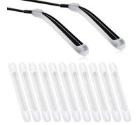 Abaodam 10 Paia di Coprisupporti Antiscivolo per Occhiali in Silicone Bianco, Protezione Semplice alla Moda per Nuoto e Sport, Sostituzione Gambe Occhiali