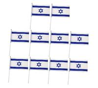 Abaodam 10 pezzi Bandiere Israele in Poliestere Decorazione Esterna Resistente e Leggera per Feste Eventi e Giardino