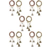 Abaodam 10 Pezzi Campanelle da Strega in Rattan per Porta, Decorazione da Giardino e Interni, Campanelli a Vento Eleganti per Rimuovere Male e Comfort Dell'anima, Set da 2