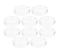 Abaodam 10 Pezzi Capsula di Petri con Coperchio, Piastra Coltura Tessuti | Plastica, per Esperimenti di Chimica e Insegnamento in Aula, Superficie Liscia e Struttura Robusta