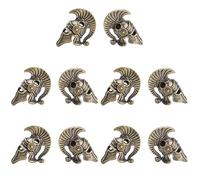 Abaodam 10 Pezzi Ciondolo Testa Casco Spartano in Ottone Oro per Braccialetti Fai da Te Superficie Liscia e Resistente, Accessorio Creativo per Progetti Artigianali e Portachiavi