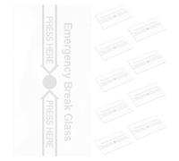 Abaodam 10 Pezzi Copertura in Vetro di Sicurezza Antincendio per Interruttore Manuale, Vetro Sostitutivo Resistente ad Alta Temperatura, Confezione da 10 Pezzi per Manutenzione Allarme di