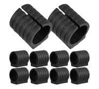 Abaodam 10 Pezzi Coprisedia a Forma di U in Plastica Nera 19 Mm, Piedini Antiscivolo per Mobili, Protezioni per Gambe di Sedie su Moquette, Cuscinetti per Pavimenti Interni ed Esterni
