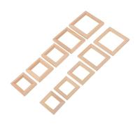 Abaodam 10 Pezzi Cornice di legno cornice retrò in legno mini Frame di foto in stile retrò cornici in miniatura cornici d'epoca Beige