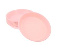 Abaodam 10 Pezzi di Piatti per Piante da Vasi Rettangolari con Drenaggio Vaschetta -Gocce d'Acqua Fioriera Circolare per Piccoli Vasi Sottovaso Sottovaso per