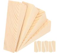 Abaodam 10 Pezzi Fermaporta a Cuneo in Legno Beige, Antiscivolo, per Porte | Design Inclinato Base Adesiva, Attenua Rumore, Protegge le Pareti, per Scuola e Stanza Bimbi