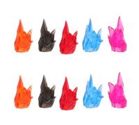 Abaodam 10 Pezzi Fiamme Miniatura in Plastica Modelli Fuoco Realistici per Decorazioni Villaggio Accessori per Scene Artigianali Statue per Paesaggi Micro Città Kit Creativo