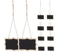 Abaodam 10 Pezzi Mini Lavagna Nera in Legno Doppia Faccia Decorativa per Photo Prop, per Compleanni e Decorazioni
