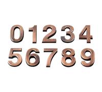 Abaodam 10 Pezzi Numeri per Porta Moderni in Abs Marrone, Facili da Installare e Leggere, Targhe Numeriche Eleganti per Stanze e Piani Design Pulito e Luminoso